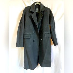 Wool blend black coat